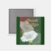 Aimant Bonnes Fêtes - Bindweed blanc (Recto/Verso)