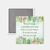 Aimant Bons amis Comprenez l'aimant de devis inspirant (Recto/Verso)