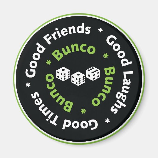 Aimant bons amis du bunco (Devant)
