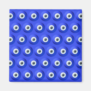 Aimant Bons charmes de la chance contre le Motif des yeux