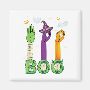 Aimant Boo American Sign Language ASL Coût d'Halloween So