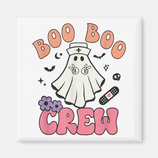 Aimant Boo Boo Crew Ghost Doctor Paramedic Nurse Hallowee (Devant)
