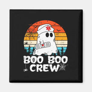 Aimant Boo Boo Crew Nurse Funny Ghost Women Halloween Nur