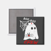 Aimant BOO boo infirmière équipage tee, drôle halloween i (Recto/Verso)