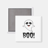Aimant Boo ! Cute Little Halloween Par Lucas Retro Classi (Recto/Verso)