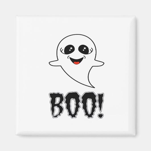 Aimant Boo ! Cute Little Halloween Par Lucas Retro Classi (Devant)