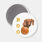 Aimant Boo Dachshund (lisse) (Recto/Verso)
