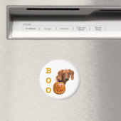 Aimant Boo Dachshund (lisse) (In Situ (Lave-vaisselle))