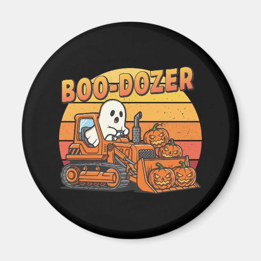 Aimant Boo Dozer Ghost Funny Halloween (Devant)