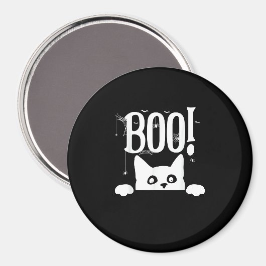 Aimant Boo ! Drôle Masquer Peekabo Effrayant Halloween (Recto/Verso)