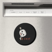 Aimant Boo ! Drôle Masquer Peekaboo Effrayant Halloween S (In Situ (Lave-vaisselle))