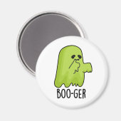 Aimant Boo-ger Funny Halloween Booger Ghost Pun (Recto/Verso)