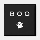 Aimant BOO Ghost Halloween Subtle Minimal Automne Fun Tri (Devant)