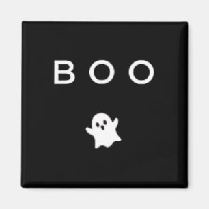 Aimant BOO Ghost Halloween Subtle Minimal Automne Fun Tri
