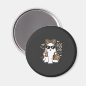 Aimant Boo Jee Cute Ghost Halloween Leopard Design_1 (Recto/Verso)