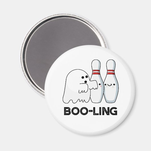 Aimant Boo-ling Funny Halloween Bowling Ghost Pun (Recto/Verso)