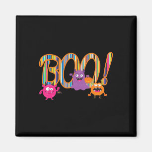Aimant Boo ! Mignons monstres drôle Whimsical Halloween