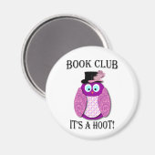 Aimant Book Club - It's A Hoot - Design rose (Recto/Verso)