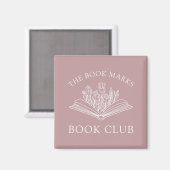 Aimant Book Club Personalized Floral Literary Gift (Recto/Verso)