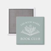 Aimant Book Club Personalized Floral Literary Gift (Recto/Verso)