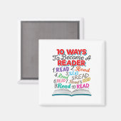 Aimant Book Lover 10 Ways to Become a Reader (Recto/Verso)