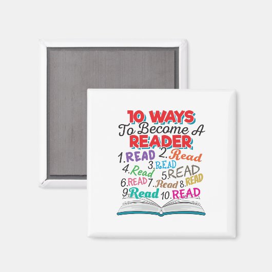 Aimant Book Lover 10 Ways to Become a Reader (Recto/Verso)