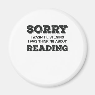Aimant Book Lover Désolé, je n'ai pas écouté penser à
