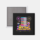 Aimant Book Lovers Happy New Year Chapter 2026 Bookworm F (Recto/Verso)