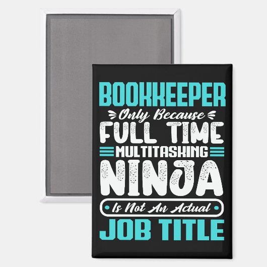 Aimant Bookkeeper Job Title Profession Comptabilité Compé (Recto/Verso)