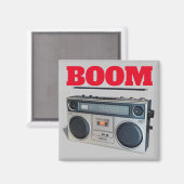 Aimant BoomBox Retro Stereo Fun (Recto/Verso)