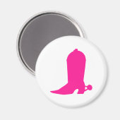 Aimant Boot de cowgirl rose (Recto/Verso)