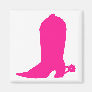 Aimant Boot de cowgirl rose