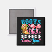 Aimant Boots Or Bows Gigi Loves You Gender Reveal Family (Recto/Verso)