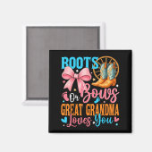 Aimant Boots Or Bows Great Grandma Loves You Gender Revea (Recto/Verso)