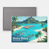Aimant Bora Bora Polynésie française (Recto/Verso)