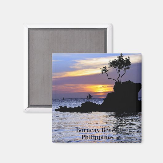 Aimant Boracay Beach, Philippines, (Recto/Verso)