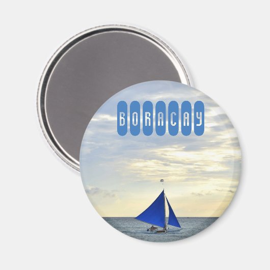 Aimant Boracay White Beach aux Philippines (Recto/Verso)
