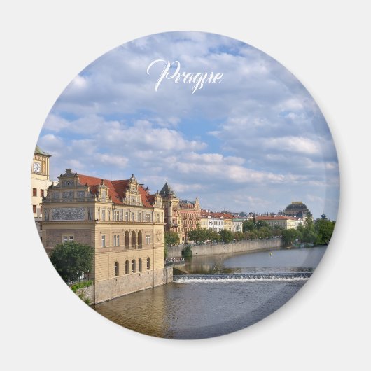 Aimant Bord de rivière de Prague, République tchèque, voy (Devant)