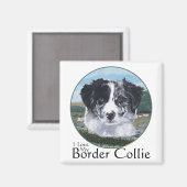 Aimant Border Collie au travail (Recto/Verso)