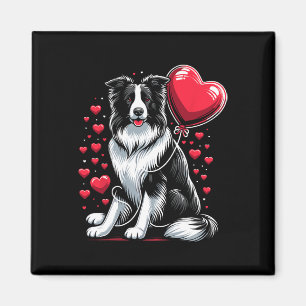 Aimant Border Collie Chien Saint-Valentin Propriétaire de