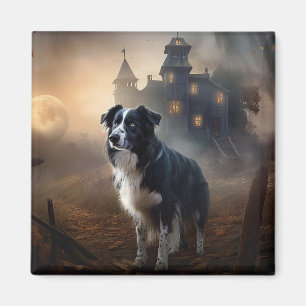 Aimant Border Collie Halloween Épouvantable