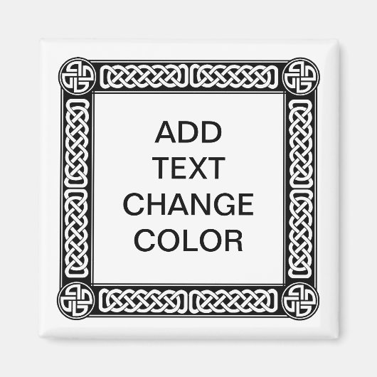 Aimant Bordure celtique de n'importe quelle couleur (Devant)