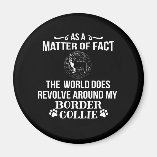 Aimant Bordure Collie Chien race amour (Devant)