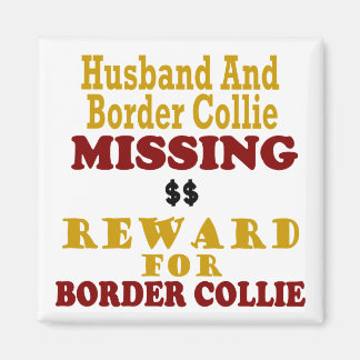 Aimant Bordure Collie & Mari Manquant De Récompense Pour 