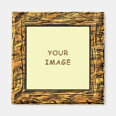 Aimant Bordure de photo des bandes de tigres (Devant)