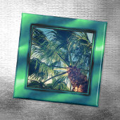Aimant Bordure de photo vert de mer