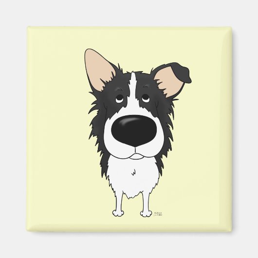 Aimant Bordure du gros nez Collie (Devant)