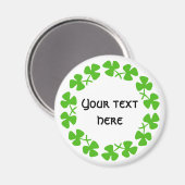 Aimant Bordure Shamrock verte Ajouter un texte (Recto/Verso)