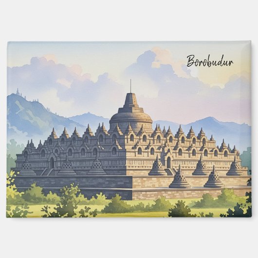 Aimant Borobudur Indonésie voyage (Recto)