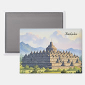 Aimant Borobudur Indonésie voyage (Recto/Verso)
